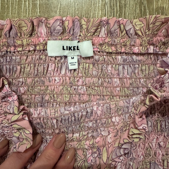 Likely Pink Riviera Smocked Floral-Print Skirt Medium - Picture 5 of 5